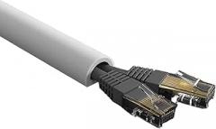 Self-Adhesive Cord Hider Floor, Floor Cable Cover for 2 Network Cords, Extension Cord Covers, Cable Management for Office/Home(White)