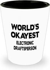 Amorfos Electronic Draftsperson Shot Glass - Gifts For Electronic Draftsperson, Perfect Electronic Draftsperson Appreciation Gift - Funny/Creative Shotglass For Funny Partying Gift