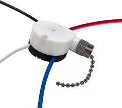 Ceiling Fan Switch Zing Ear ZE-208S E89885 3 Speed 4 Wire Fan Switch Pull Chain Ceiling Fan Switch Speed Control Switch for Ceiling Fans, Wall Lamps, Cabinet Light, Black Bronze 1PCS