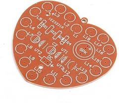 DIY Kit Music Flash Light Kits 18 LEDs Heart-Shaped Red Blue Dual-Color Flashing Happy Birthday Music Gift Electronic Fun Parts