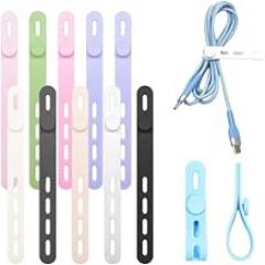 Data Cable Organizer, 2025 New Silicone Cable Organizer for Electronics, Multipurpose Cord Organizer for Home Office, Adjustable Cable Holder for Travel, Portable Headphone Organizer for Students (10)