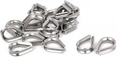 Generic Stainless Steel 2mm Wire Rope Cable Thimbles Silver Tone 20 Pcs S2B1h