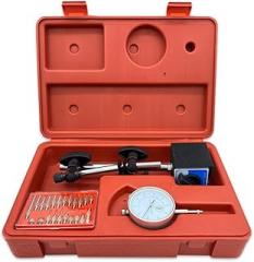 Dial Indicator with Magnetic Base Magnetic Measuring Gauge Stand Set Universal Percene Meter Holder Fine Adjustment Magnetic Clamping Bracket Kit