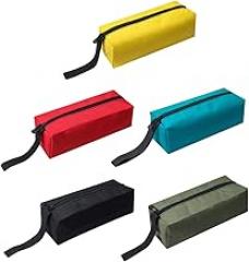 POPETPOP 5pcs Small Tool Bags Multi Purpose Oxford Cloth Zipper Pouches for Organizing Gadgets and Accessories Color Coded Storage for Travel Electronics Art Supplies and Daily Use