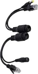 12v Poe Splitter Adapter Cable for Non Poe IP Safety IP Cameras/Wireless Access Points (Black)