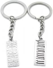 4044 Charms Metal Antique Silver Color Keychains Keyrings XD7O2 Electronic Organ Key Chain Ring
