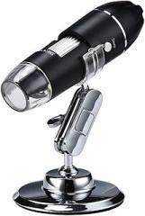 Microscopes Equipment Adjustable 1600X 1080P USB Digital Microscope Electronic Stereo USB Camera 8 LED Magnifier Microscopio(500X)