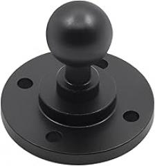 jose2015 1 inch Base with Aluminum Alloy Round Plate， Mount Ball Base Universal Electronic Device with AMPS Holes Round Plate Ball Mount for Automotive Use