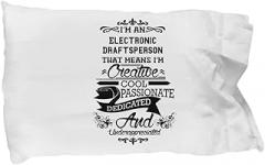Amorfos Electronic Draftsperson Gifts for Women - Electronic Draftsperson Creative and Soft Pillow Case, Electronic Draftsperson Appreciation and Graduation Gift, Pillowcase