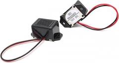 Maxmoral 2PCS Black Electronic Buzzer Alarm 12V 400Hz Buzzer Continuous Sounding Tone Piezo Alarm Suitable for Small Equipment Fault Warning