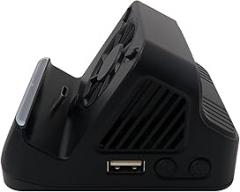 Switch Docking Station Charging Dock Fit for Nintend Switch, 4K HDMI Adapter, 3 USB Ports, Cooling Fan, and Compact Design, Black