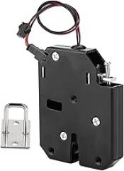 Electronic Lock, Electromagnetic Drawer Lock, DC 12V 2A Carbon Steel Solenoid Cabinet Spring Latch, with Detecting Switch, 2.3x2.9x0.5in