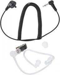 Walkie Talkie Earphone, 3.5mm Curved Design Single Ear Headset for Car Electronics Air Duct Compatible with Speaker Microphone