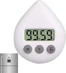 Count Up Timer, Waterproof Digital Kitchen Timers, Multi-Function Electronic Countdown Count Up Timers, Water-Resistant Suction Cup Bathroom Timer (no Drilling Required), Timing Tool