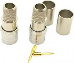 10PCS QMA Male Plug RIF Coax Wire C0innector 50 Ohm QMA Female C0innector for LMR300 5D-FB Cable C0innector New 2026 High for Reliable Electronic Component, Precision, Stable Performance