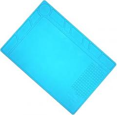VILLCASE 1Pc Heat Insulation Silicone Working Mat for Electronics Repair Desk Non Slip Maintenance Platform Pad Easy to Clean Durable and Practical for Parts and Soldering