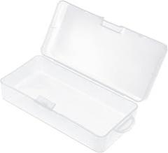 Plastic Storage Box Rectangular Transparent Digital Electronic Accessories Box with Flip Cover