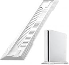 Stand for PS4 Slim, Vertical Stand for PlayStation 4 Slim Console Cooling Mount, White