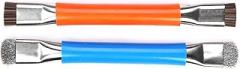 2Pcs Ergonomic Grip Multipurpose Brushes with Wire Bristle for Safe Electronics Maintenance ESD Brush