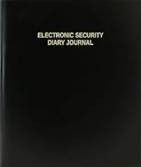 BookFactory Electronic Security Diary Journal - 120 Page, 8.5''x11'', Black Hardbound (XLog-120-7CS-A-L-Black(Electronic Security Diary Journal))