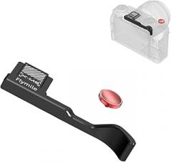 Metal Thumbs Up Grip for Fuji X-M5 Camera, Aluminum Alloy Hot Shoe Cover Cap +Shutter Button, Enhanced Balance & Comfort Grip Hot Shoe Cap Camera Accessories (Black)