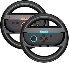 Juylay Steering Wheels for Nintendo Switch 2 JoyCon Controllers, Racing Wheels Accessories for Mario Kart World/8 Deluxe, Family Game Night Essentials (Black, 2-Pack)