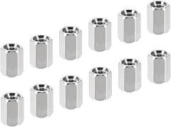 YOKIVE 20 Pcs M3 Spacers, Brass Hex PCB Standoffs Nuts, Keep Height Consistent, Great for Motherboard, Circuit Board, Electronics (Silver Tone, 6mm)