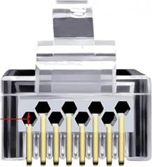 6U RJ45 C0innector Cat6 FTP Gold Plated Pass Through Ethernet Cables Network-45 Plug Cat5 Cat5e STP Shielded New 2026 High for Reliable Electronic Component, Precision, Stable Performance