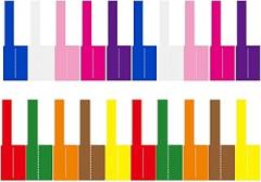 POPETPOP 20 Sheets of Waterproof Tear-Resistant Cable Labels for Easy Cable Management Self-Adhesive Stickers for Home Office Colorful Cord Tags for Electronics