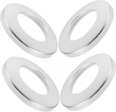 4pcs Automotive Door Lock Pin Cover Aluminum Door Buckle Cover Ring Car Pull Pin Car Decor