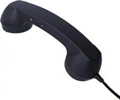 Retro Telephone Handset, Type-C Phone Wired Handset W/Microphone, 1 M Cable, Clear Sound, One-Key Answering, For Phone & Pc