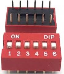 10PCS DIP Switch 6 Way 2.54mm Toggle Switch Red Snap Switch Wholesale Electronic