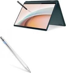 BoxWave Stylus Pen Compatible with Lenovo Yoga 6 (82UD) - AccuPoint Active Stylus, Electronic Stylus with Ultra Fine Tip - Metallic Silver