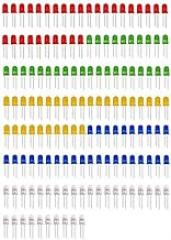 5mm LED Light Emitting Diode LED Lamp Round Assorted Color White/Red/Yellow/Green/Blue Kit for Arduino DIY Electronics Light