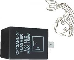 GLEAVI 12v Led Electronic Relay for Cars Motorcycles Pin Turn Signal Indicator Black Replacement for Led Bulbs Easy Installation Without Load Resistors