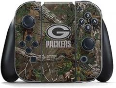 Skinit Decal Gaming Skin Compatible with Nintendo Switch Joy Con Controller - Officially Licensed NFL Green Bay Packers Realtree Xtra Green Camo Design
