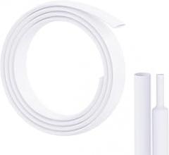 1 Meter(3.28ft) 8mm OD Heat Shrink Tubing Roll 2:1 Ratio Waterproof Heat Shrink Tubing Insulation Sealing Wear-Resistant White Shrink Tube Suitable for Wire/Electronic Component Protection