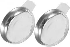 Angoily 2pcs Stainless Steel Scale Weight Trays for Jewelry Electronic Scale Scratch Surface Accurate Weighing for Kitchen Store