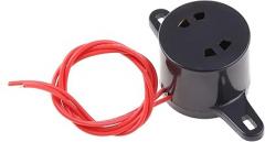 220V Electronic Buzzer Continuous Alarm Sounder Waterproof Beep Tone Alarm for Home, School, Hospital Black ABS