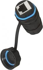 Quick CAT6 250MHz IP68 Shield RJ45 Coupler with CAT6 Connector and Shielded Electronics from Female Ethernet Connector for M23 RJ45 Outdoor Cameras