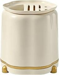 Kitchen Rotating Knife Holder Multifunctional Tool Storage Rack Household Integrated Chopstick(WHITE)