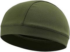 Milisten Quick Dry Cycling Cap High Elasticity Sweat Wicking Beanie for Men Women Helmet Liner Under Helmet Warm Cold Weather Sports Headband Army Green