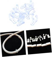 ABOOFAN 50Pcs Clear PVC Rope Light Clips LED Light Holders for Round Rope Lights for Indoor Outdoor Use for Cables Wires and Holiday Decorations