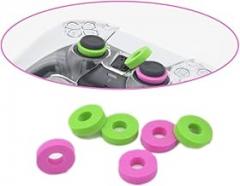 Auxiliary Ring Aim Assist Target Motion Control Rings Shock Absorber Foam for PS5/PS4/Switch Pro Switch Controllers 6PCS (Pink)