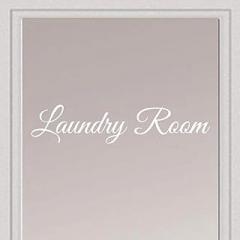 Rockmount Electronics - Laundry Room - UV Resistant, Waterproof, Durable - Peel & Stick Wall Door Decor Decal Sticker Quote Vinyl Mural Art Script Vinyl Lettering - 15