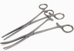 2 Pc Rochester Pean Forceps with CRV+STR Full Serrated Jaws 7.25
