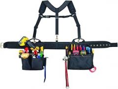 CLC Custom Leathercraft 1608 Electrician's Comfort Lift Combo Tool Belt, 28 Pocket,Black