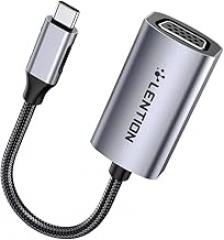 LENTION VGA to USB C Adapter, Portable USB to VGA Adapter for Monitor Compatible with 2025-2016 MacBook Pro 13/15/16, New iPad/Surface, iPad, Chromebook, Phone(CU606, Space Gray)