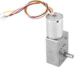 DC 12V/24V Brushless Gear Motor, Speed Reduction Motor with 4~150Rpm Adjustable Speed, All - Metal Durable Gearbox for Robots Electronic Locks CCTV Cameras, High Torque Precis (12V，90RPM)