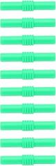 FILFEEL 10pcs 4mm Insulated Banana Coupler Female Female Extension Plug Connector Electronics Appliances (Green)